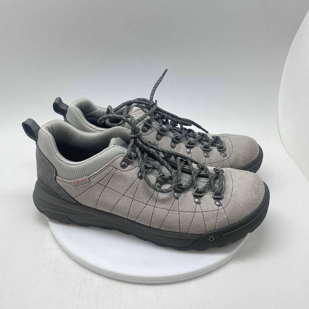 Oboz Sneakers Mens 10 Beall Low Gray Suede Hiking Athletic Shoes
